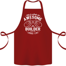 This Is What an Awesome Builder Looks Like Cotton Apron 100% Organic Maroon