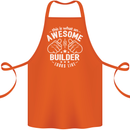 This Is What an Awesome Builder Looks Like Cotton Apron 100% Organic Orange