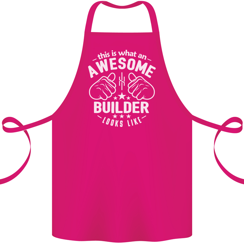 This Is What an Awesome Builder Looks Like Cotton Apron 100% Organic Pink
