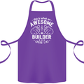 This Is What an Awesome Builder Looks Like Cotton Apron 100% Organic Purple