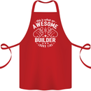 This Is What an Awesome Builder Looks Like Cotton Apron 100% Organic Red