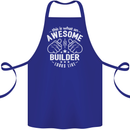 This Is What an Awesome Builder Looks Like Cotton Apron 100% Organic Royal Blue