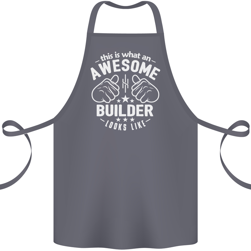 This Is What an Awesome Builder Looks Like Cotton Apron 100% Organic Steel