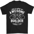 This Is What an Awesome Builder Looks Like Mens T-Shirt Cotton Gildan Black