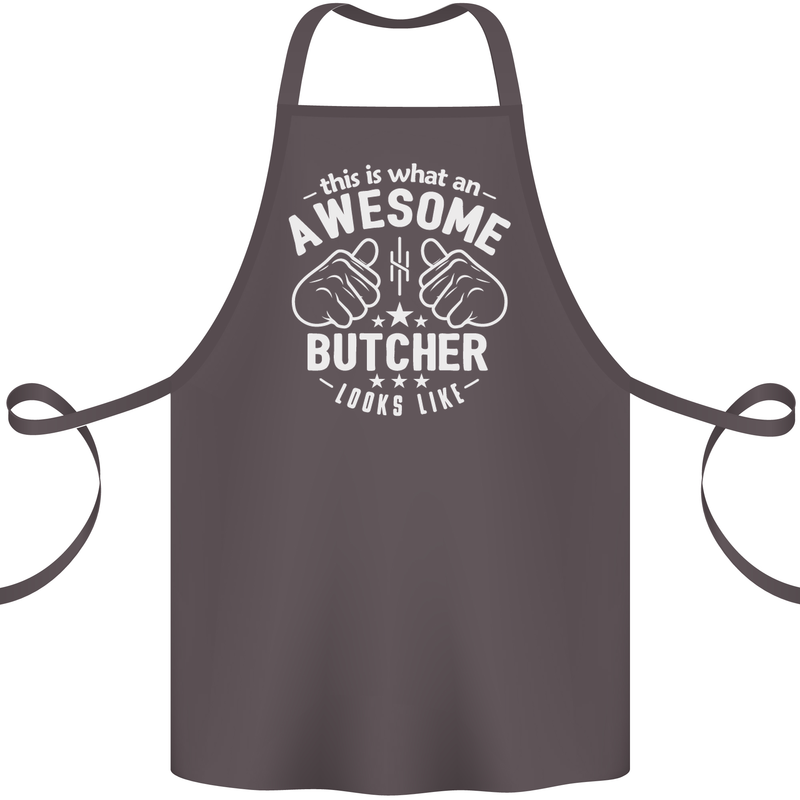 This Is What an Awesome Butcher Looks Like Cotton Apron 100% Organic Dark Grey