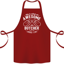 This Is What an Awesome Butcher Looks Like Cotton Apron 100% Organic Maroon