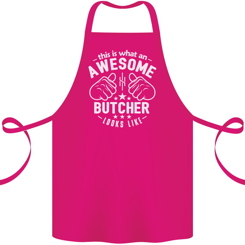 This Is What an Awesome Butcher Looks Like Cotton Apron 100% Organic Pink