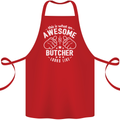 This Is What an Awesome Butcher Looks Like Cotton Apron 100% Organic Red