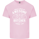 This Is What an Awesome Butcher Looks Like Mens Cotton T-Shirt Tee Top Light Pink