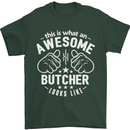 This Is What an Awesome Butcher Looks Like Mens T-Shirt Cotton Gildan Forest Green