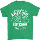 This Is What an Awesome Butcher Looks Like Mens T-Shirt Cotton Gildan Irish Green