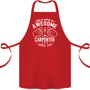 This Is What an Awesome Carpenter Looks Like Cotton Apron 100% Organic Red