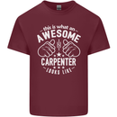 This Is What an Awesome Carpenter Looks Like Mens Cotton T-Shirt Tee Top Maroon