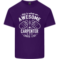 This Is What an Awesome Carpenter Looks Like Mens Cotton T-Shirt Tee Top Purple