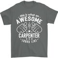 This Is What an Awesome Carpenter Looks Like Mens T-Shirt Cotton Gildan Charcoal