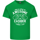 This Is What an Awesome Cashier Looks Like Mens Cotton T-Shirt Tee Top Irish Green