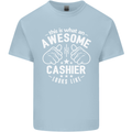 This Is What an Awesome Cashier Looks Like Mens Cotton T-Shirt Tee Top Light Blue