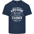 This Is What an Awesome Cashier Looks Like Mens Cotton T-Shirt Tee Top Navy Blue