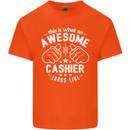 This Is What an Awesome Cashier Looks Like Mens Cotton T-Shirt Tee Top Orange