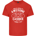 This Is What an Awesome Cashier Looks Like Mens Cotton T-Shirt Tee Top Red