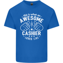 This Is What an Awesome Cashier Looks Like Mens Cotton T-Shirt Tee Top Royal Blue