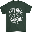 This Is What an Awesome Cashier Looks Like Mens T-Shirt Cotton Gildan Forest Green