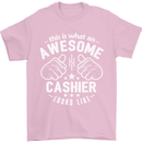 This Is What an Awesome Cashier Looks Like Mens T-Shirt Cotton Gildan Light Pink
