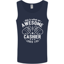 This Is What an Awesome Cashier Looks Like Mens Vest Tank Top Navy Blue