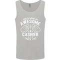 This Is What an Awesome Cashier Looks Like Mens Vest Tank Top Sports Grey