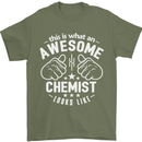 This Is What an Awesome Chemist Looks Like Mens T-Shirt Cotton Gildan Military Green