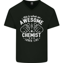 This Is What an Awesome Chemist Looks Like Mens V-Neck Cotton T-Shirt Black