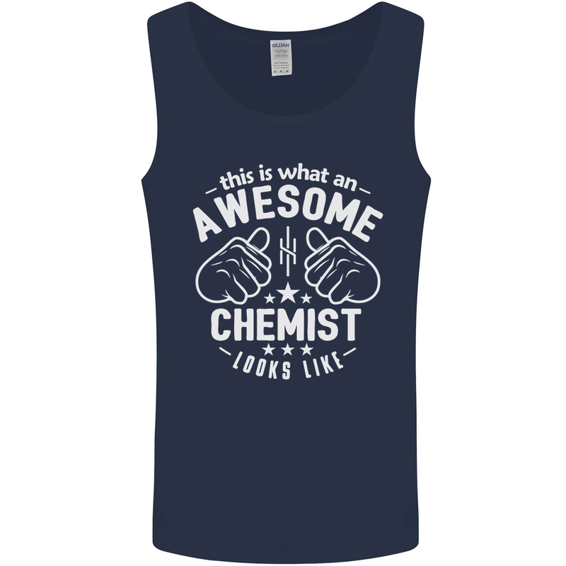 This Is What an Awesome Chemist Looks Like Mens Vest Tank Top Navy Blue
