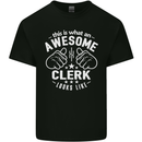 This Is What an Awesome Clerk Looks Like Mens Cotton T-Shirt Tee Top Black