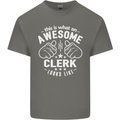 This Is What an Awesome Clerk Looks Like Mens Cotton T-Shirt Tee Top Charcoal
