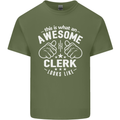 This Is What an Awesome Clerk Looks Like Mens Cotton T-Shirt Tee Top Military Green