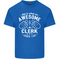 This Is What an Awesome Clerk Looks Like Mens Cotton T-Shirt Tee Top Royal Blue