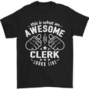 This Is What an Awesome Clerk Looks Like Mens T-Shirt Cotton Gildan Black