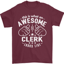 This Is What an Awesome Clerk Looks Like Mens T-Shirt Cotton Gildan Maroon