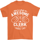This Is What an Awesome Clerk Looks Like Mens T-Shirt Cotton Gildan Orange