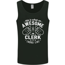 This Is What an Awesome Clerk Looks Like Mens Vest Tank Top Black