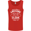 This Is What an Awesome Clerk Looks Like Mens Vest Tank Top Red