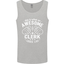 This Is What an Awesome Clerk Looks Like Mens Vest Tank Top Sports Grey