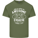 This Is What an Awesome Coach Looks Like Mens Cotton T-Shirt Tee Top Military Green