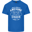 This Is What an Awesome Coach Looks Like Mens Cotton T-Shirt Tee Top Royal Blue