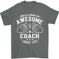 This Is What an Awesome Coach Looks Like Mens T-Shirt Cotton Gildan Charcoal