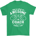 This Is What an Awesome Coach Looks Like Mens T-Shirt Cotton Gildan Irish Green