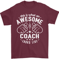 This Is What an Awesome Coach Looks Like Mens T-Shirt Cotton Gildan Maroon