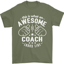 This Is What an Awesome Coach Looks Like Mens T-Shirt Cotton Gildan Military Green