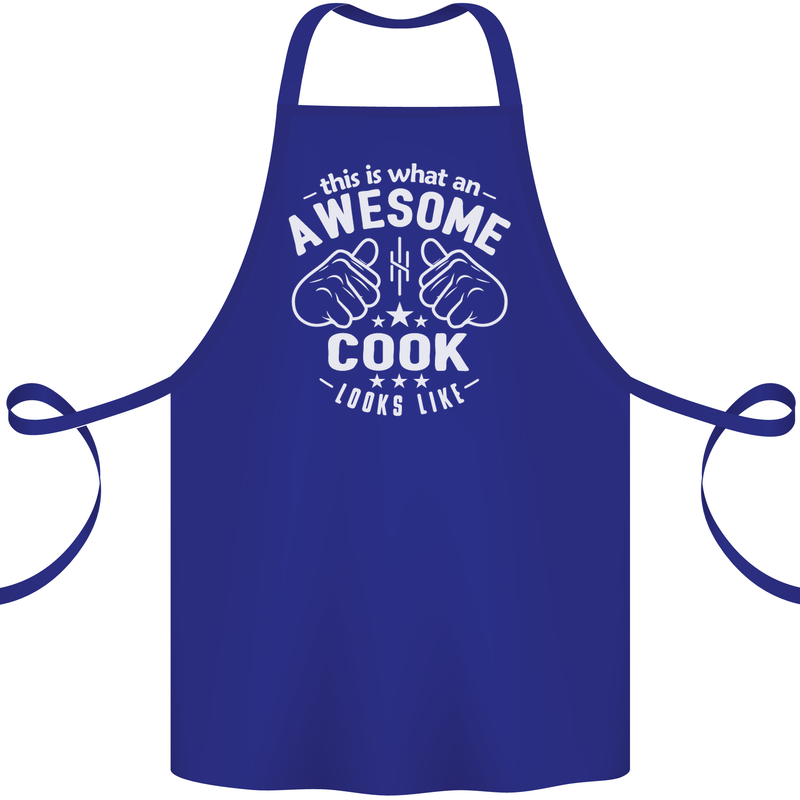 This Is What an Awesome Cook Looks Like Cotton Apron 100% Organic Royal Blue