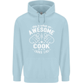 This Is What an Awesome Cook Looks Like Mens 80% Cotton Hoodie Light Blue